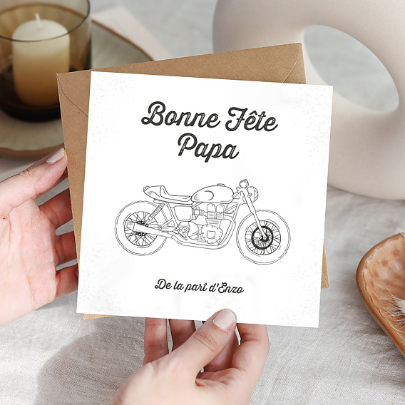 Carte fête des pères Moto Après 1