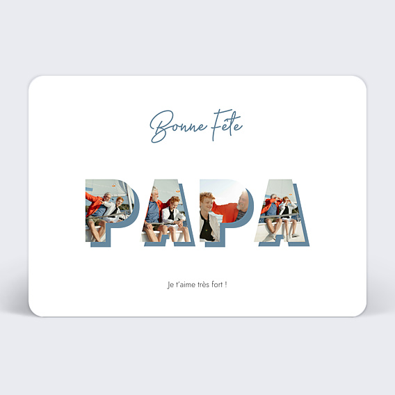 Carte fête des pères Lettres Papa