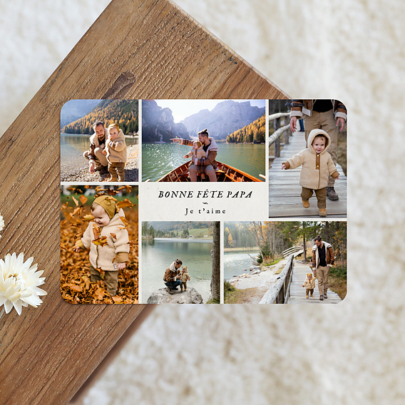 Carte fête des pères Montage Photo Après 1