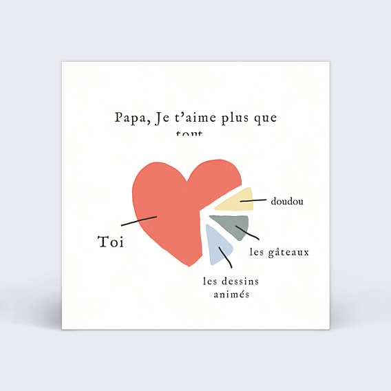 Fête des Pères Je t'aime plus que tout
