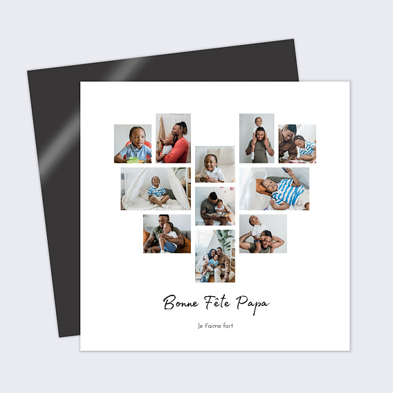 Carte fête des pères Pêle-Mêle Coeur