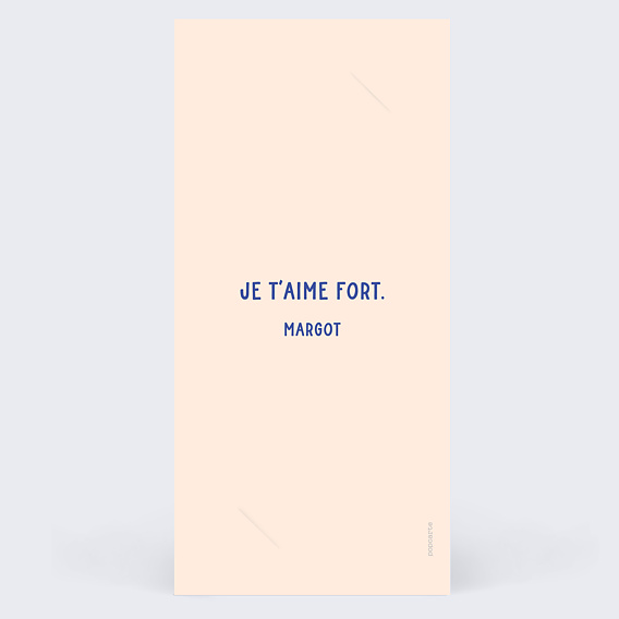 Carte fête des pères Coeur Simple Verso