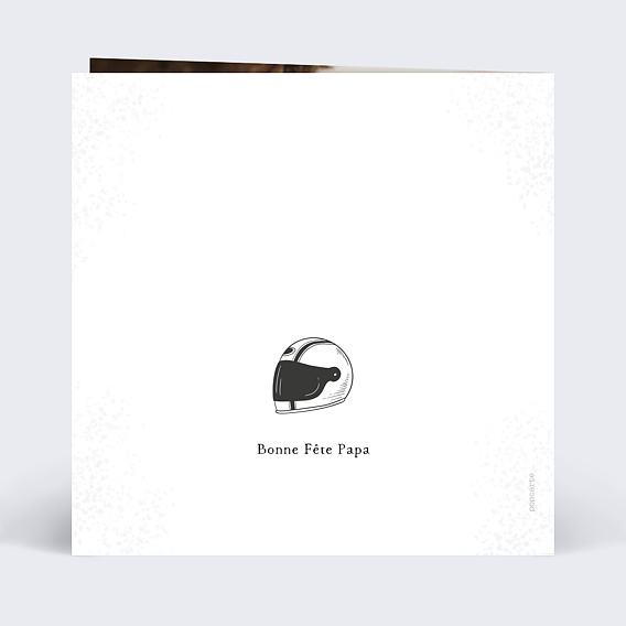 Carte fête des pères Moto Verso
