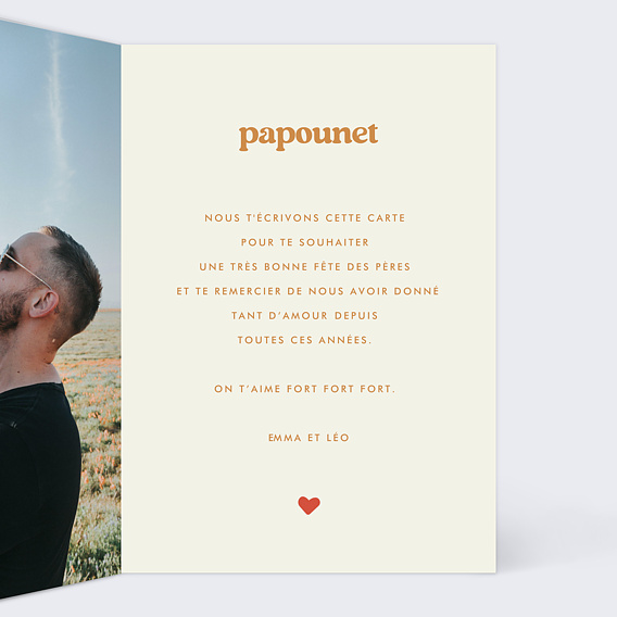 Carte fête des pères Multicolore Intérieur Droit