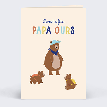 Carte fte des pres Papa ours