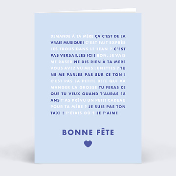 Carte fte des pres Phrases Papa