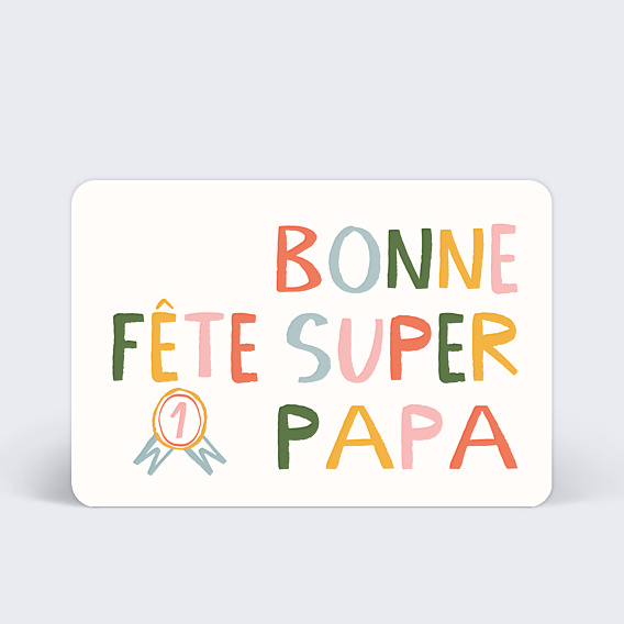 Fête des Pères Bonne Fête Colorée