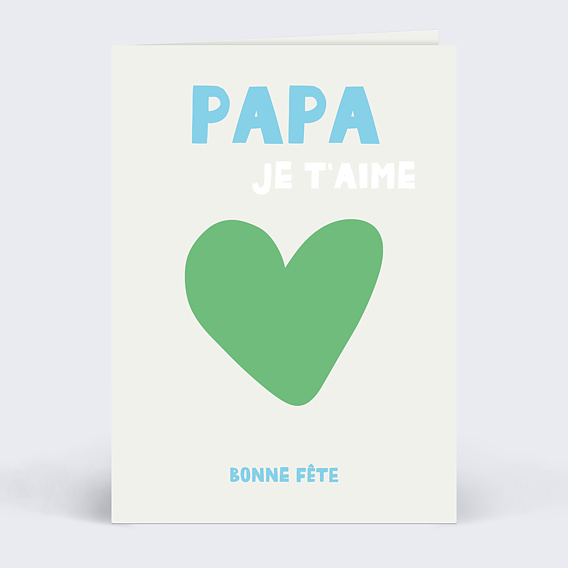 Carte fête des pères Cœur iconique