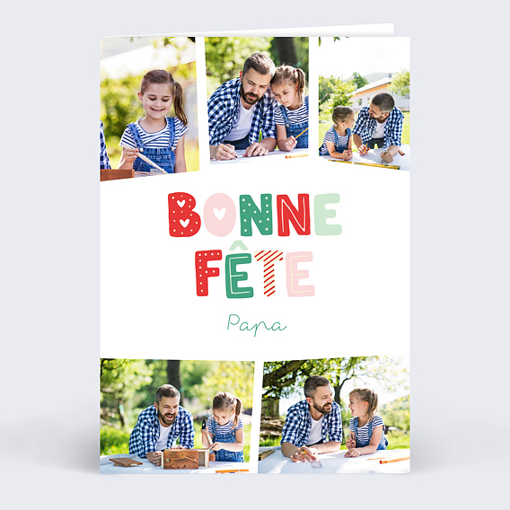 Carte fête des pères Patchwork