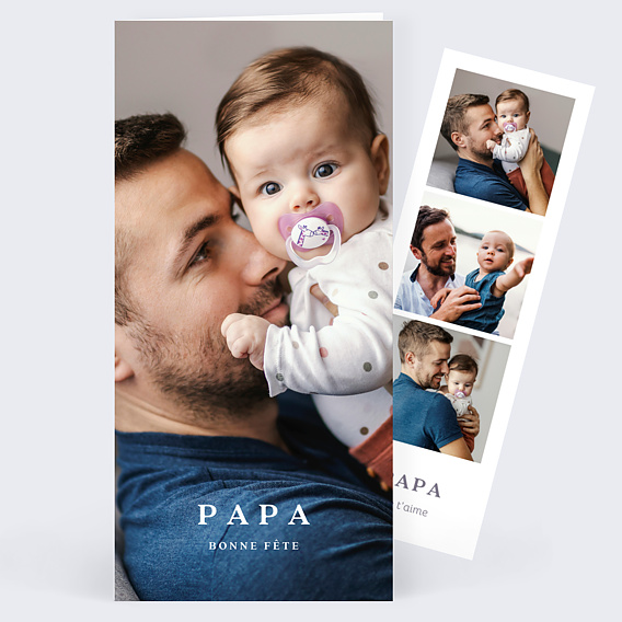 Carte fête des pères Pleine page minimaliste