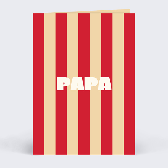 Carte fête des pères Rayures d'amour