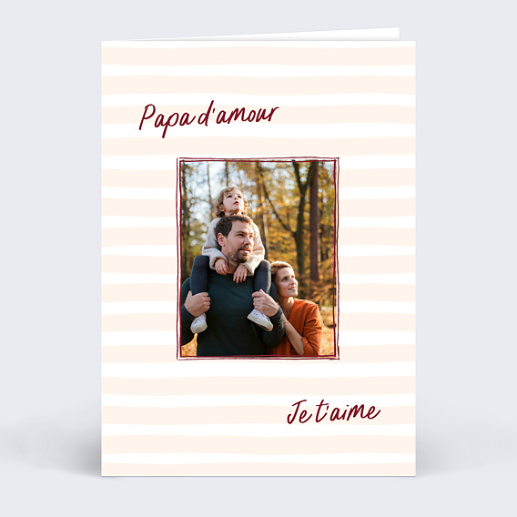 Carte fête des pères Red notes