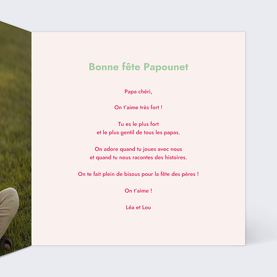 Fête des Pères Portrait en figurine