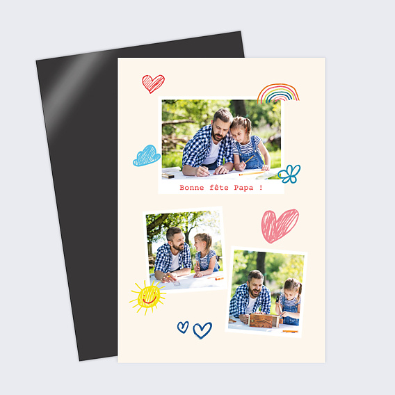 Carte fête des pères Coloriage pour papa