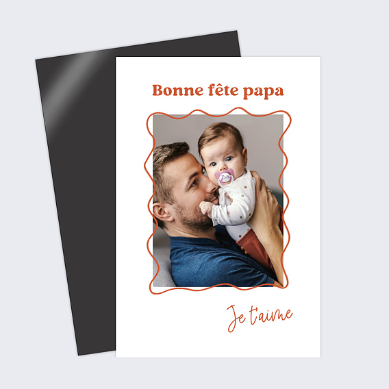 Carte fête des pères Wavy imparfait