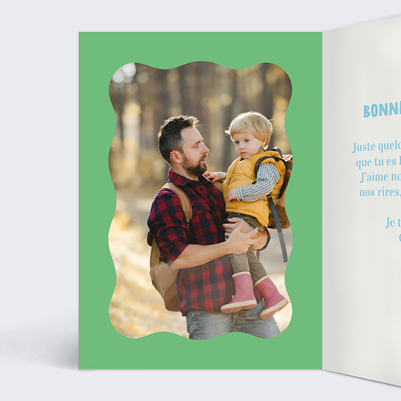 Carte fête des pères Cœur iconique Intérieur Gauche