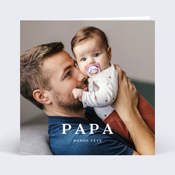 Carte fête des pères Pleine page minimaliste