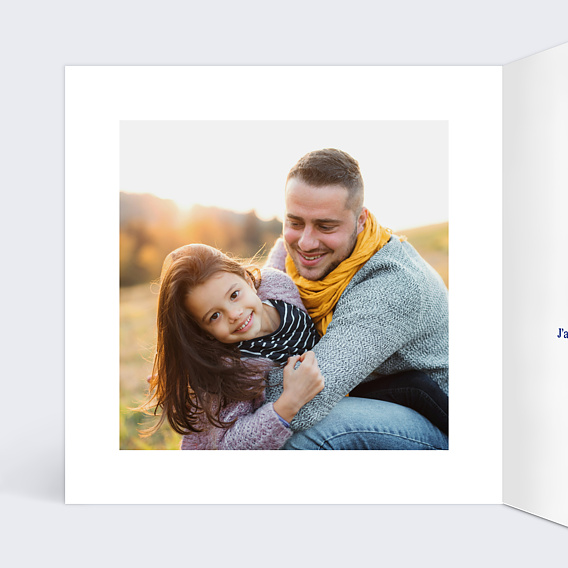 Carte fête des pères Typo coeur Intérieur Gauche