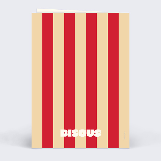 Carte fête des pères Rayures d'amour Verso