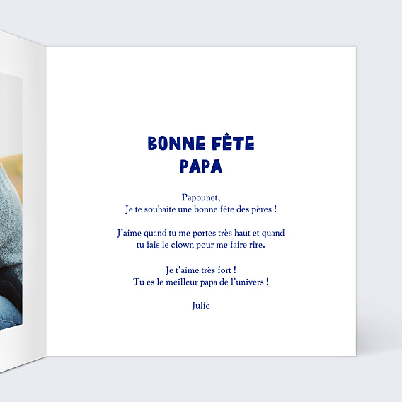 Fête des Pères Typo coeur