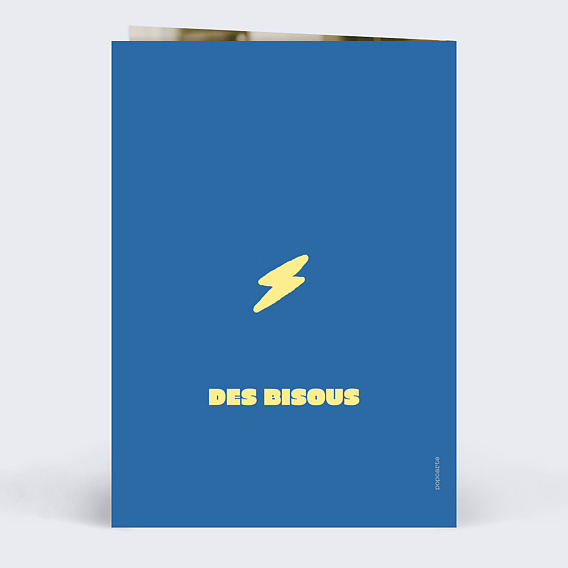 Carte fête des pères Papa héros Verso