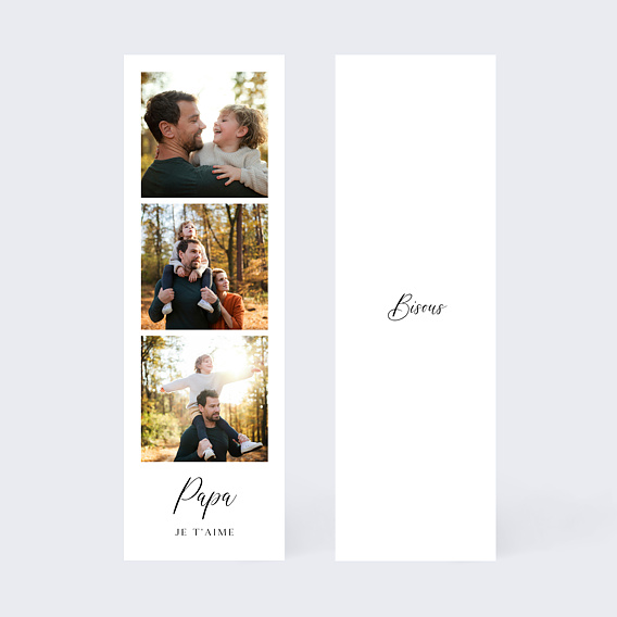 Carte fête des pères Trois photos