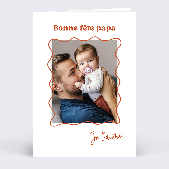 Carte fête des pères Wavy imparfait