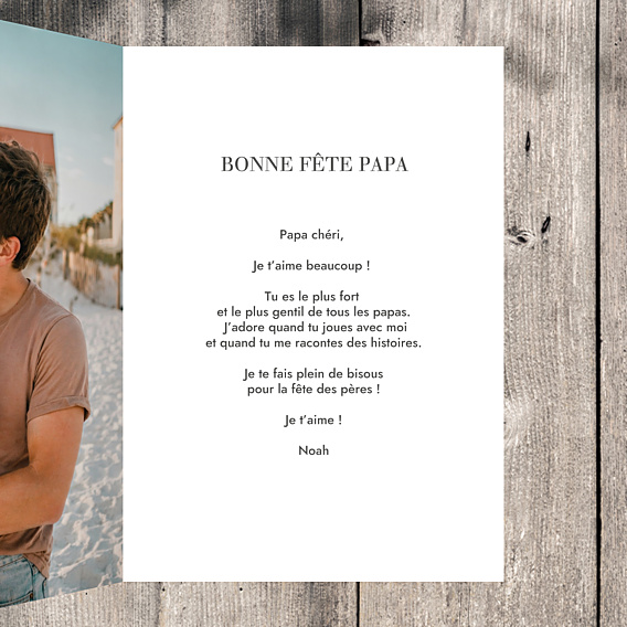 Fête des Pères  Portrait en illustration minimaliste