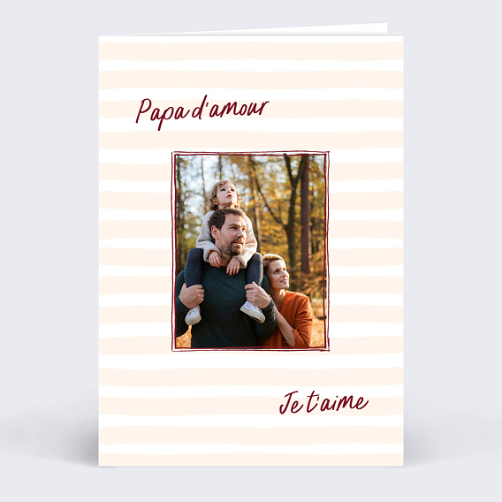 Carte fête des pères Red notes