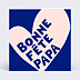Carte fête des pères Typo coeur