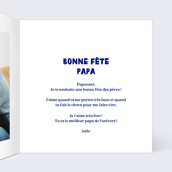 Fête des Pères Typo coeur