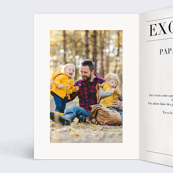 Carte fête des pères Magazine Intérieur Gauche