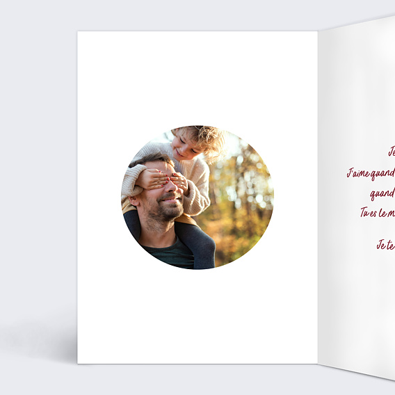 Carte fête des pères Red notes Intérieur Gauche