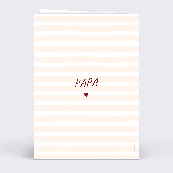 Carte fête des pères Red notes Verso