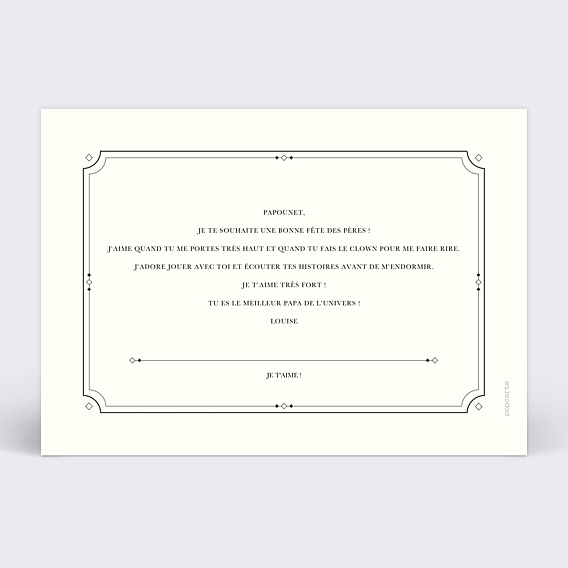 Fête des Pères  Le diplôme