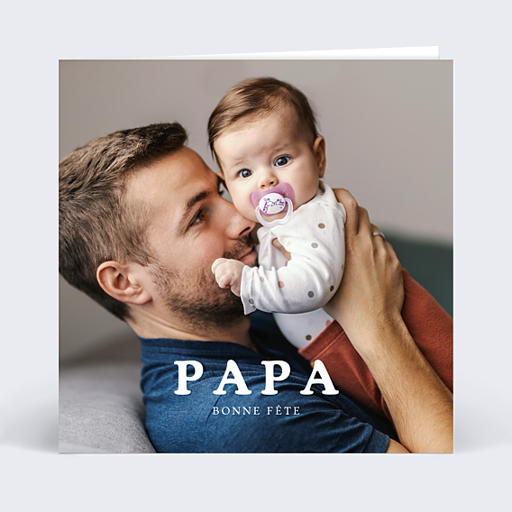 Carte fête des pères Pleine page minimaliste