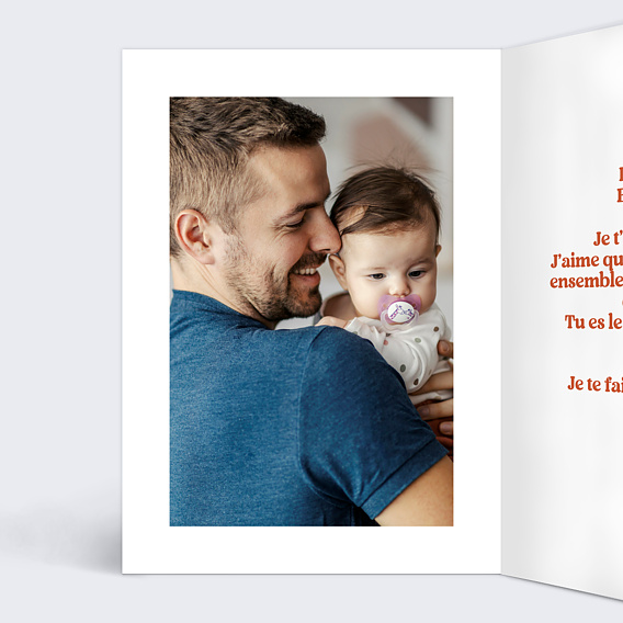 Carte fête des pères Wavy imparfait Intérieur Gauche