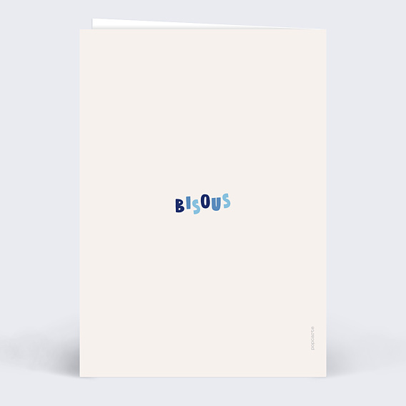 Carte fête des pères Bisous bisous Verso