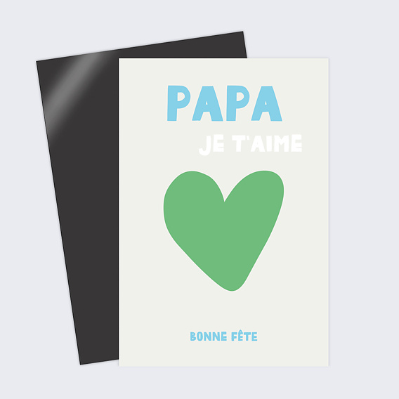 Carte fête des pères Cœur iconique