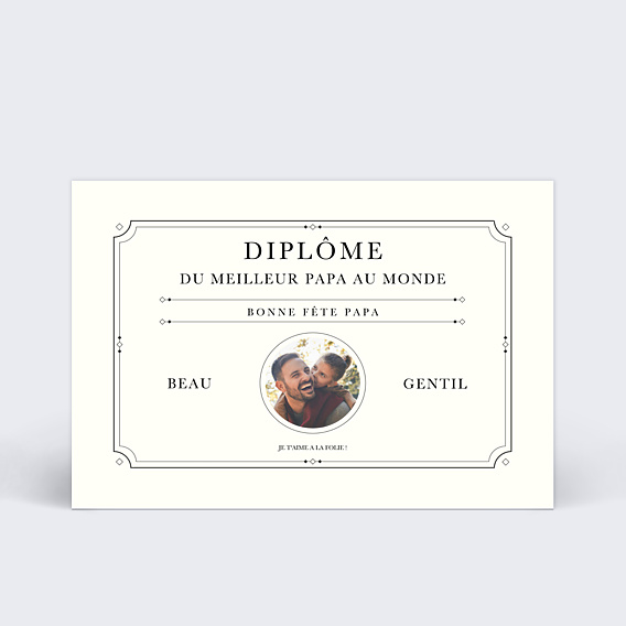 Fête des Pères Le diplôme
