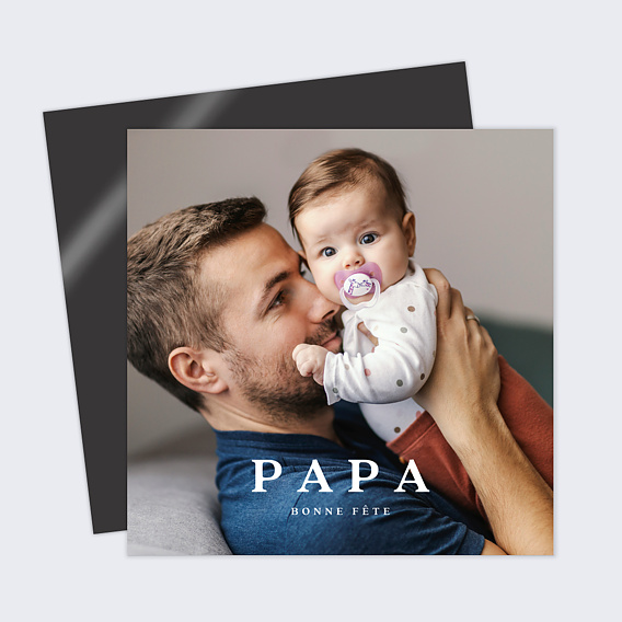 Carte fête des pères Pleine page minimaliste