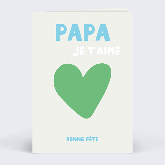 Carte fête des pères Cœur iconique