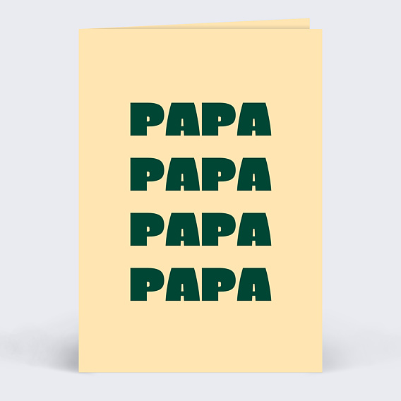 Carte fête des pères Quatre mots