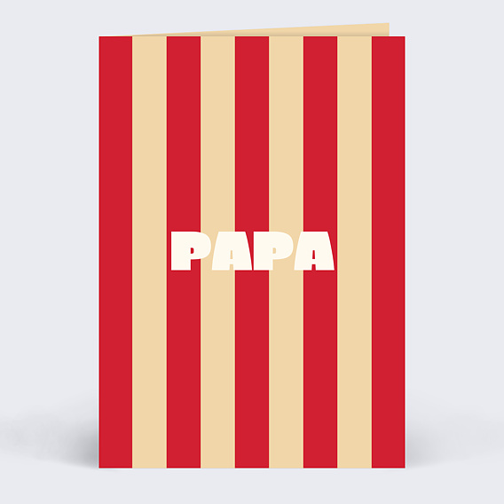 Carte fête des pères Rayures d'amour