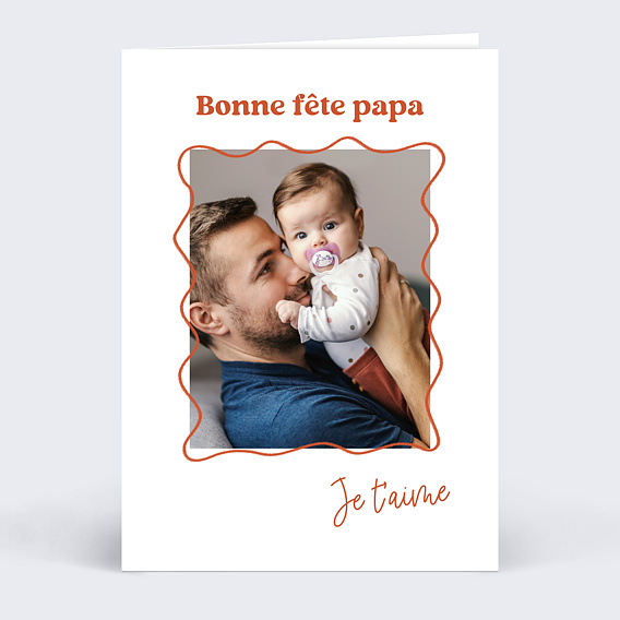 Carte fête des pères Wavy imparfait
