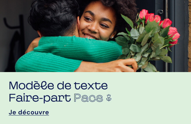 Modle de texte Faire-part Pacs