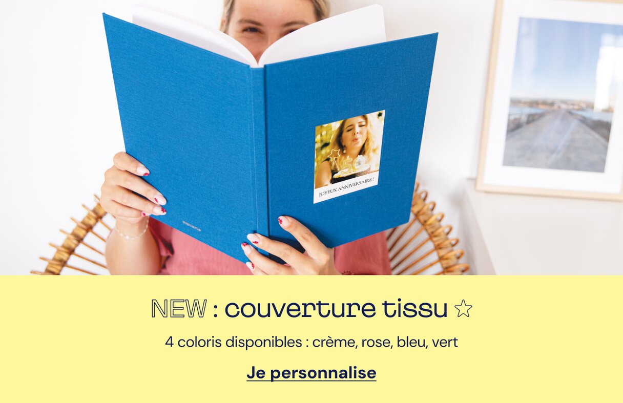 Album photo tissu anniversaire
