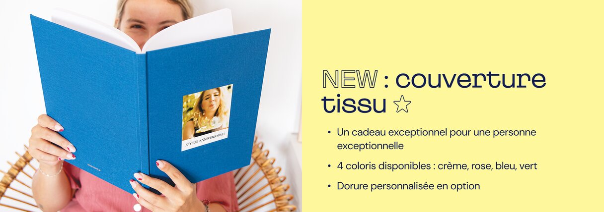 Album photo tissu anniversaire