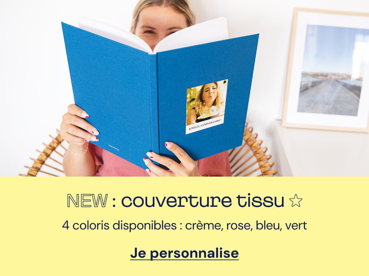 Album photo tissu anniversaire