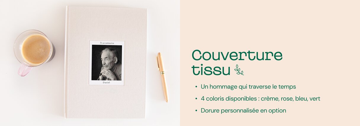 Album photo tissu hommage